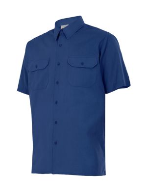 Camisas de trabajo velilla manga corta de algodon vista 1