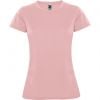 Camisetas técnicas roly montecarlo mujer de poliéster rosa claro con logo vista 1